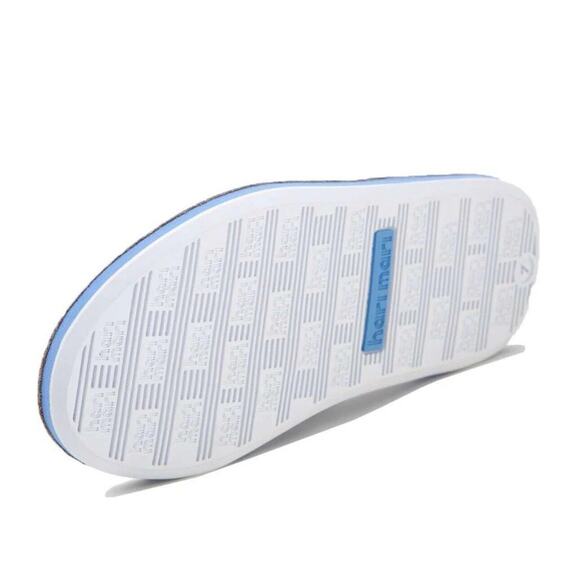 Hari Mari Womens Flips Flops Size 7 Fields Sandal Gray Blue Pink NEW Leather - Picture 6 of 9